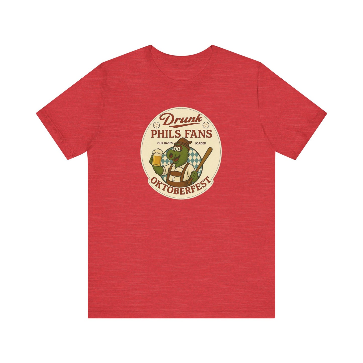 Drunk-natic Oktoberfest Drunk Phil's Fans Tee, Fun Graphic T-Shirt for Beer Lovers and Oktoberfest Goers