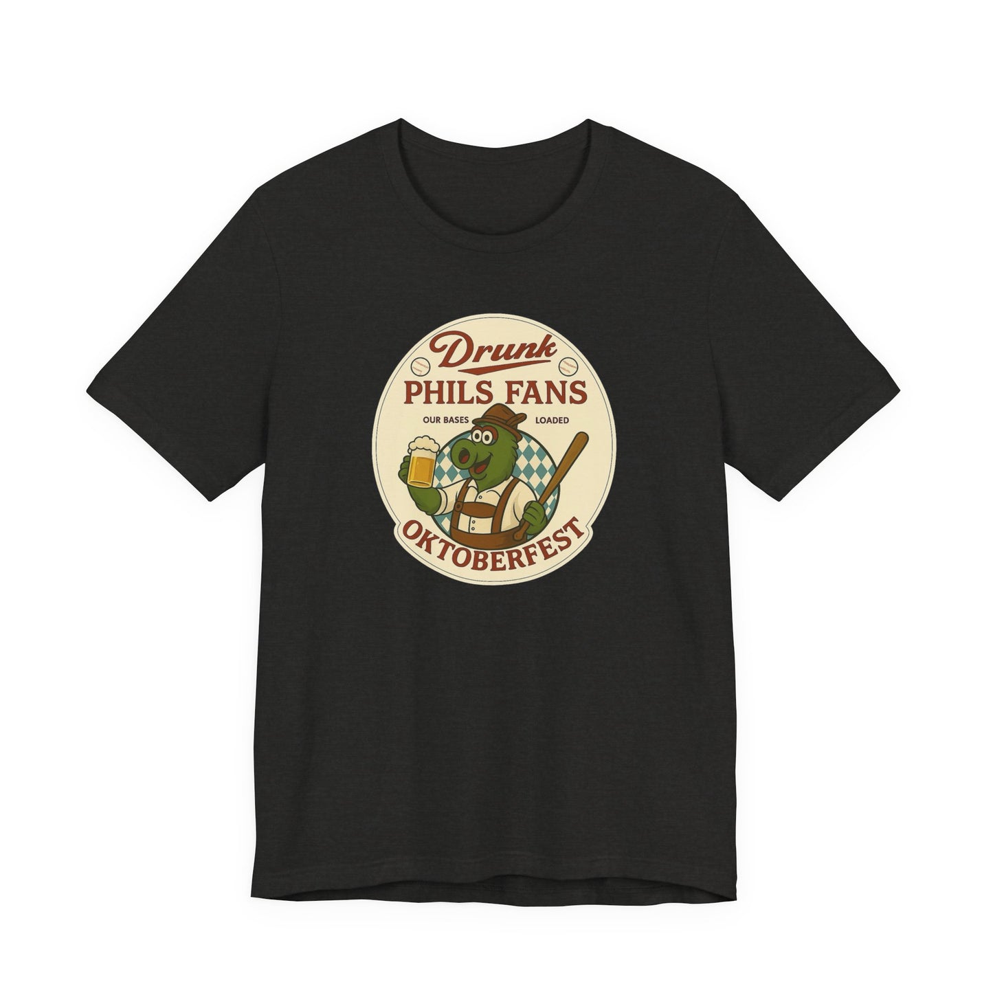 Drunk-natic Oktoberfest Drunk Phil's Fans Tee, Fun Graphic T-Shirt for Beer Lovers and Oktoberfest Goers