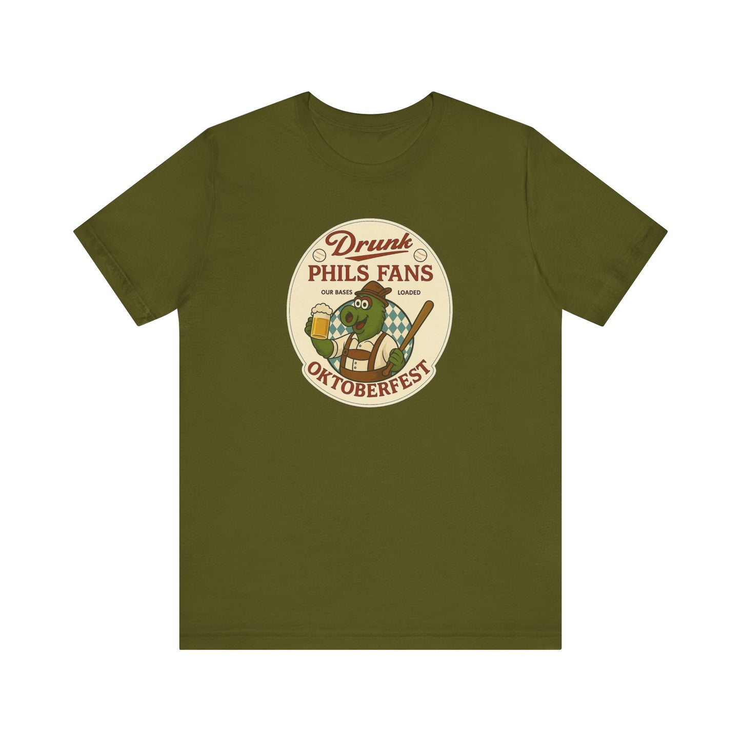 Drunk-natic Oktoberfest Drunk Phil's Fans Tee, Fun Graphic T-Shirt for Beer Lovers and Oktoberfest Goers
