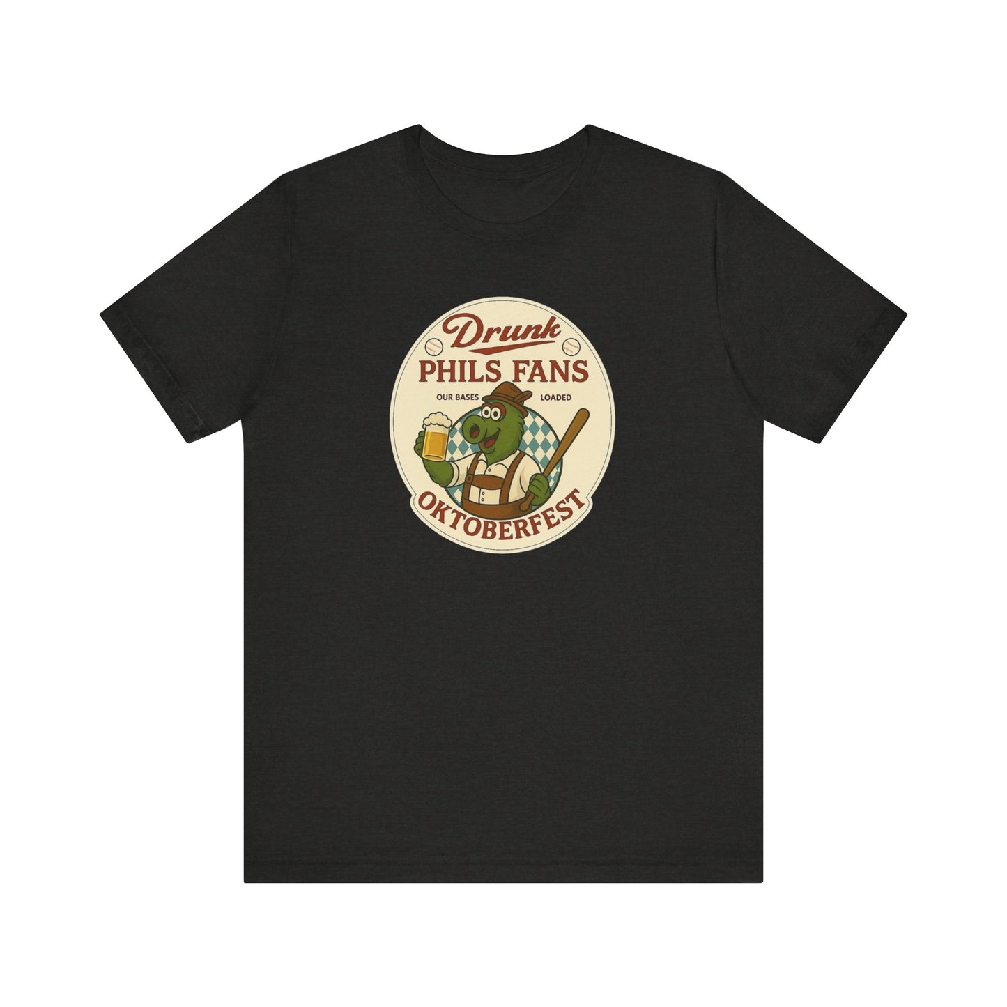 Drunk-natic Oktoberfest Drunk Phil's Fans Tee, Fun Graphic T-Shirt for Beer Lovers and Oktoberfest Goers