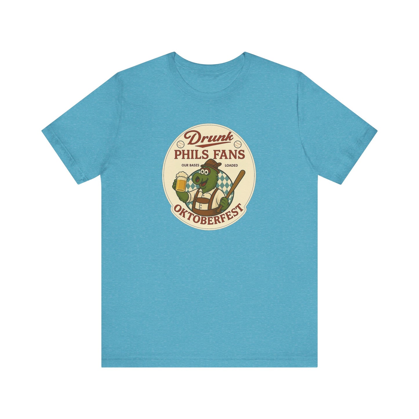 Drunk-natic Oktoberfest Drunk Phil's Fans Tee, Fun Graphic T-Shirt for Beer Lovers and Oktoberfest Goers