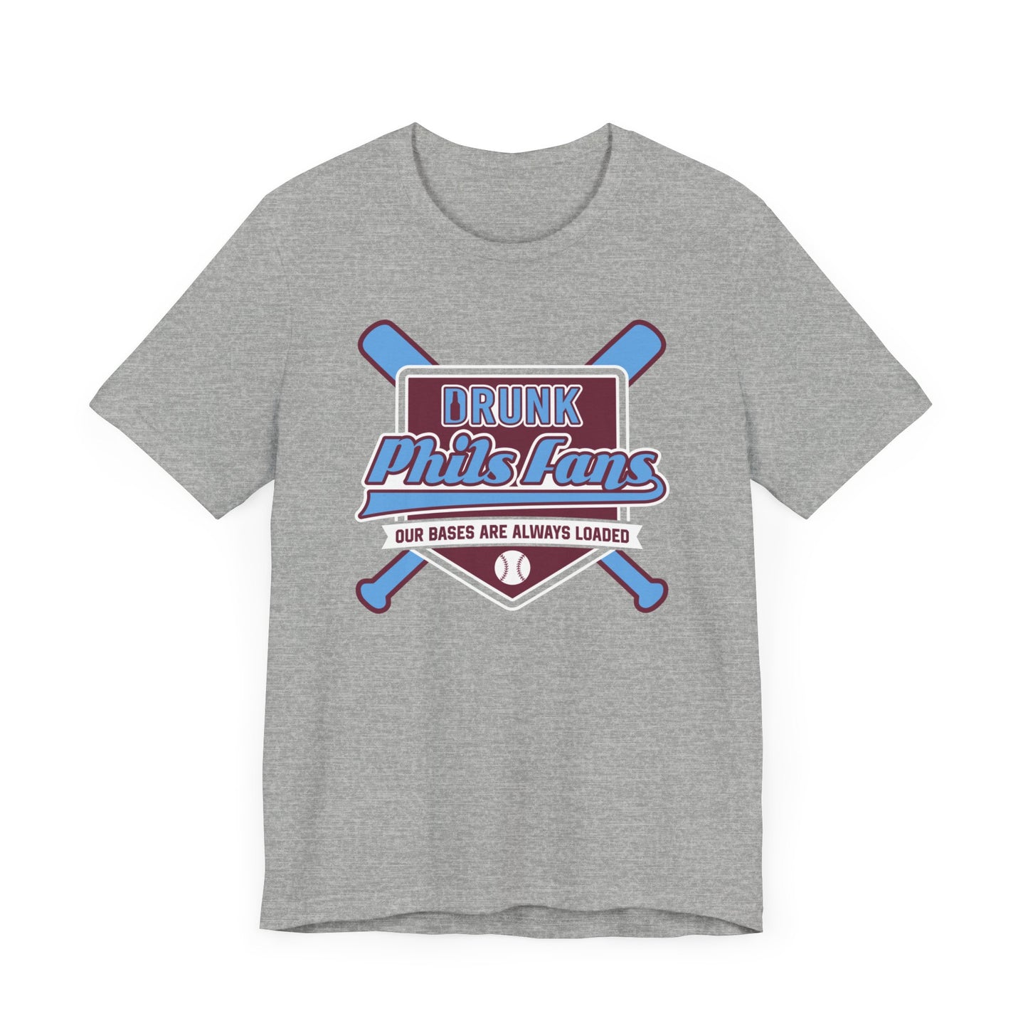 Drunk Phils Fans Dad Crossed Bat Tee