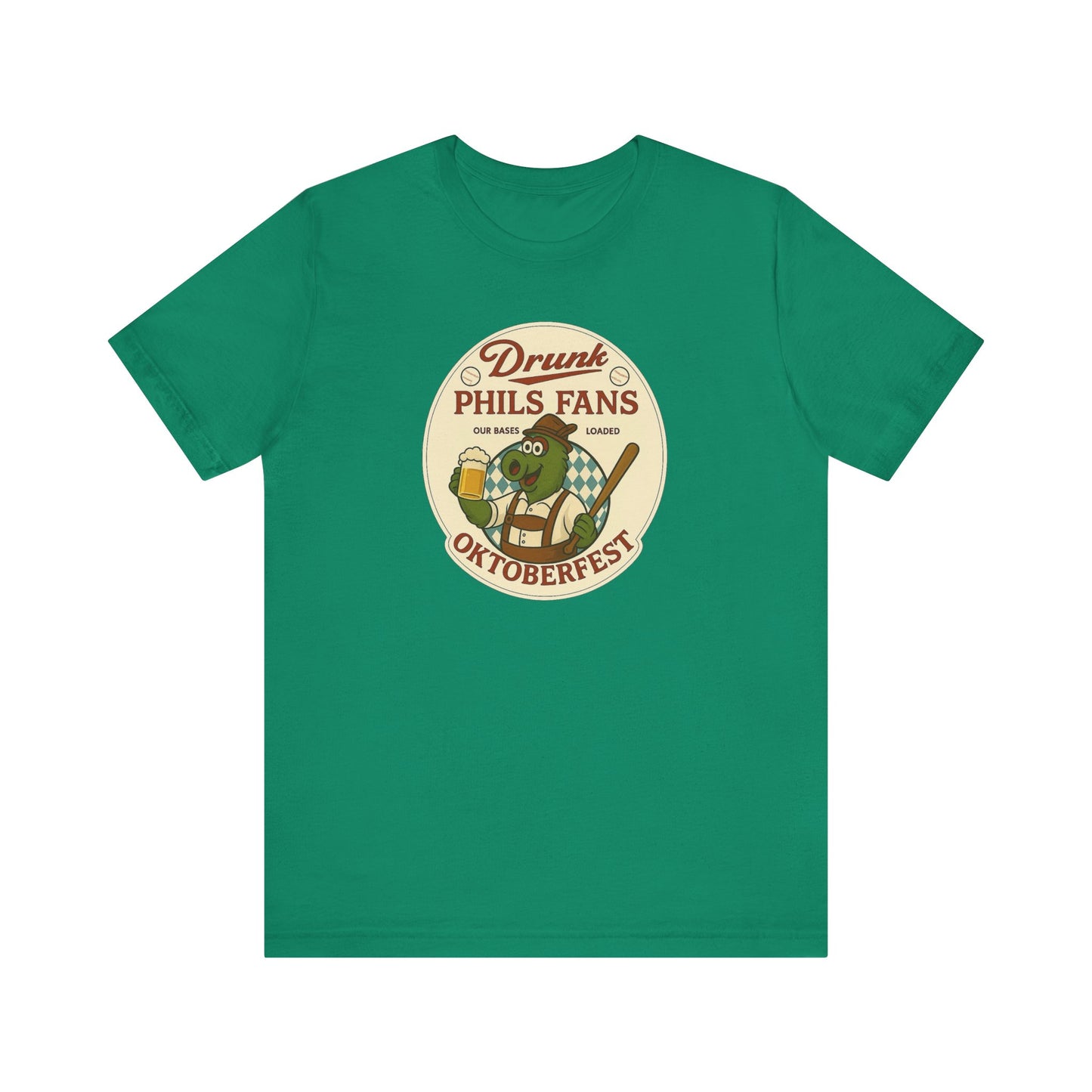 Drunk-natic Oktoberfest Drunk Phil's Fans Tee, Fun Graphic T-Shirt for Beer Lovers and Oktoberfest Goers