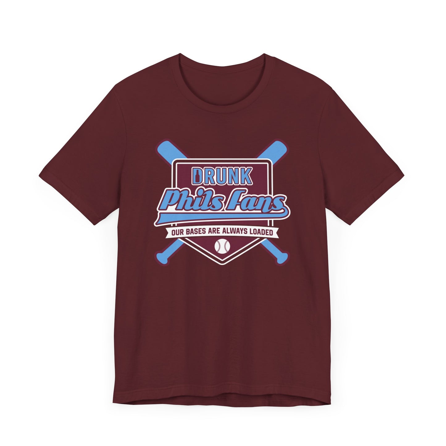 Drunk Phils Fans Dad Crossed Bat Tee