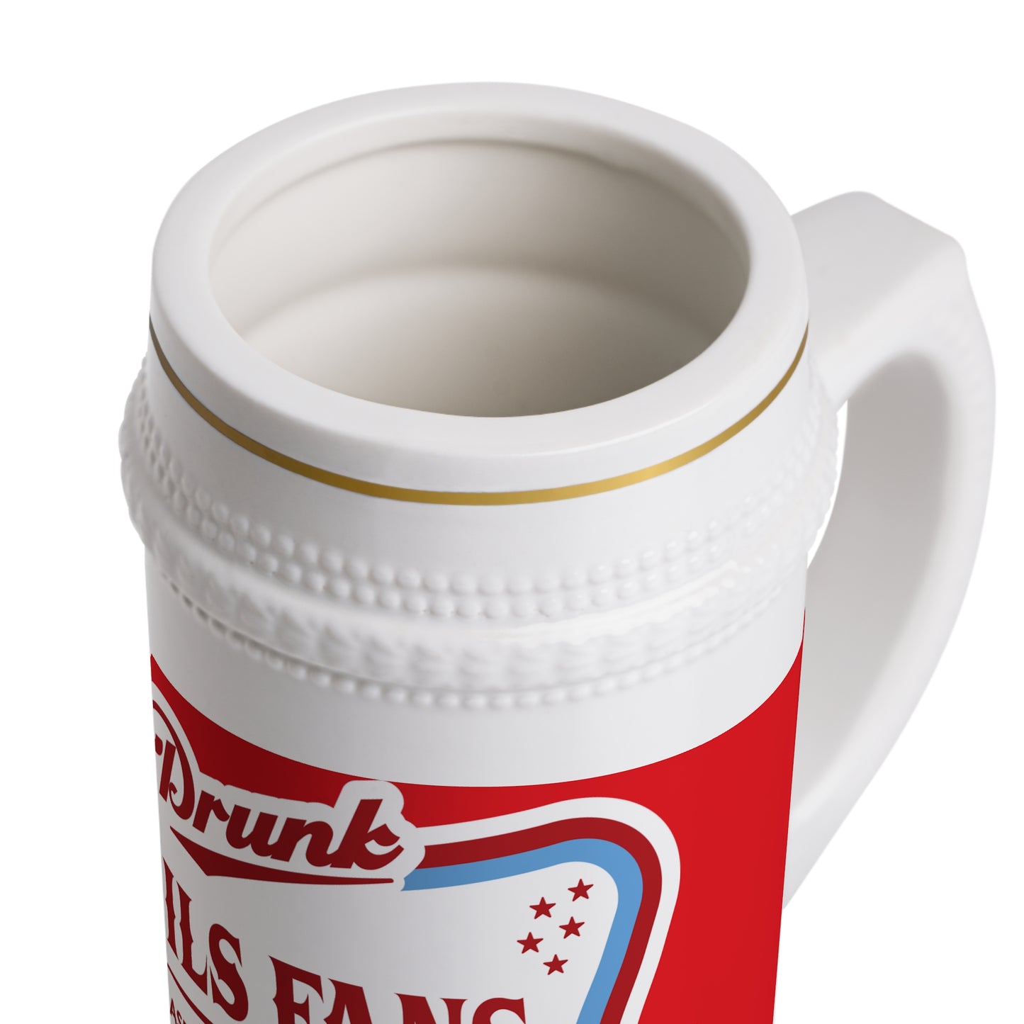 DPF Beer Stein Mug — “Drunk Phils Fans” Novelty Baseball Fan Beer Stein