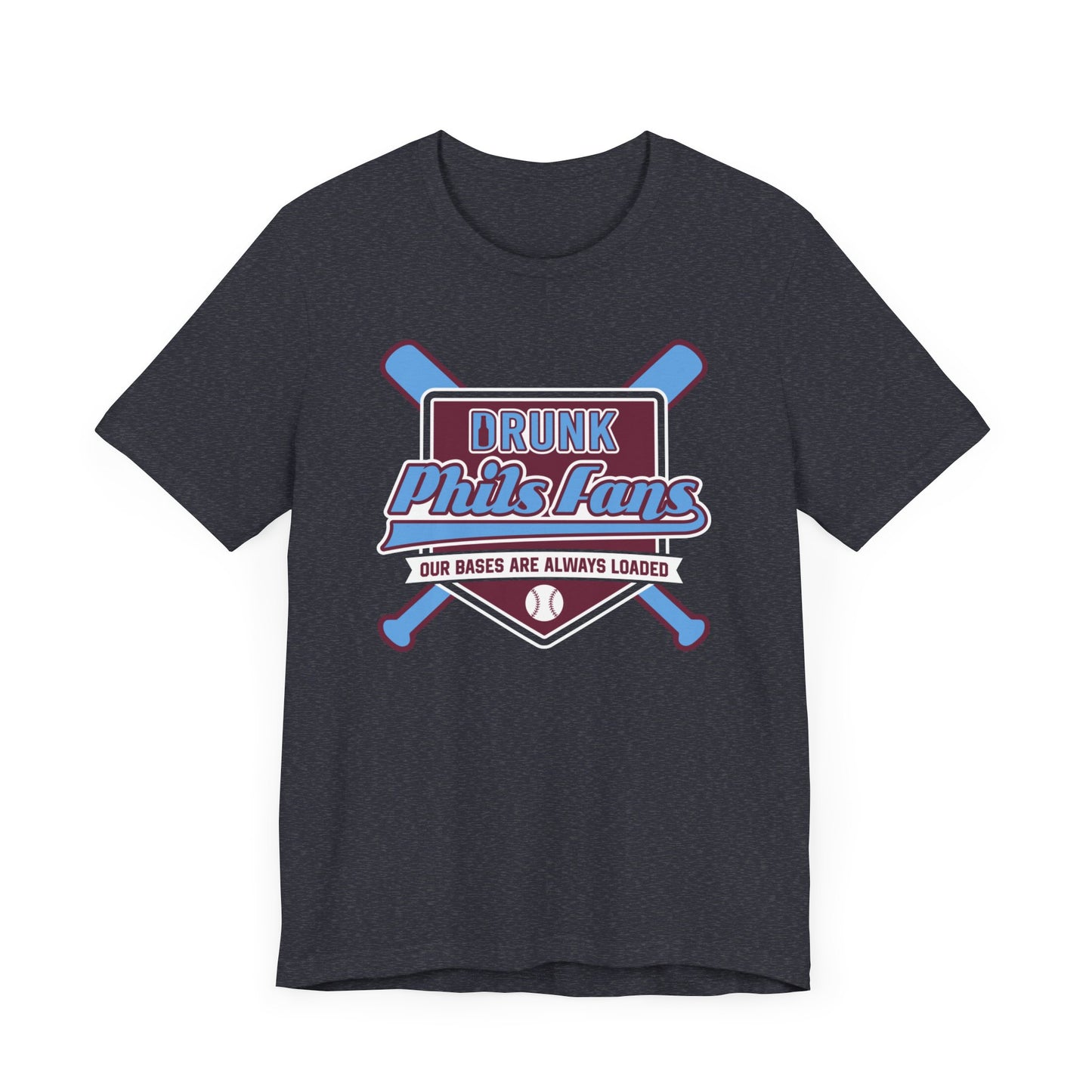 Drunk Phils Fans Dad Crossed Bat Tee