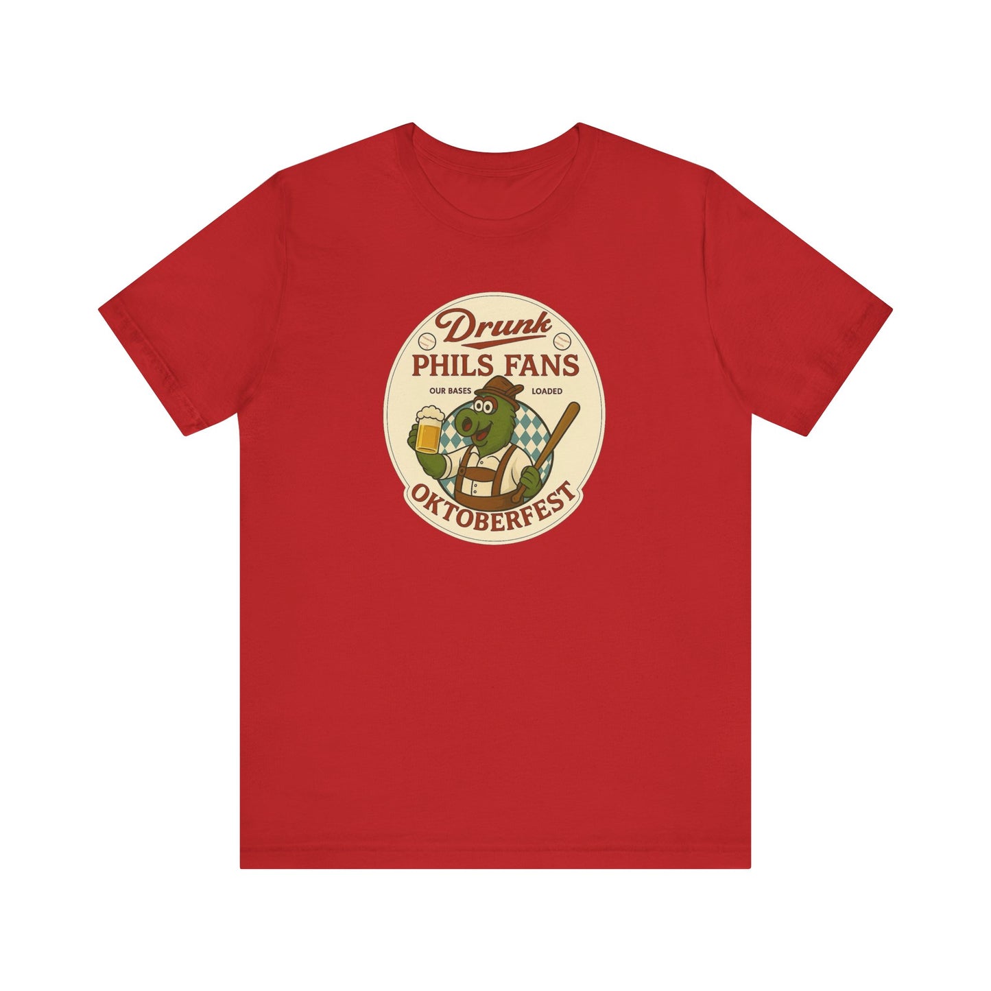 Drunk-natic Oktoberfest Drunk Phil's Fans Tee, Fun Graphic T-Shirt for Beer Lovers and Oktoberfest Goers