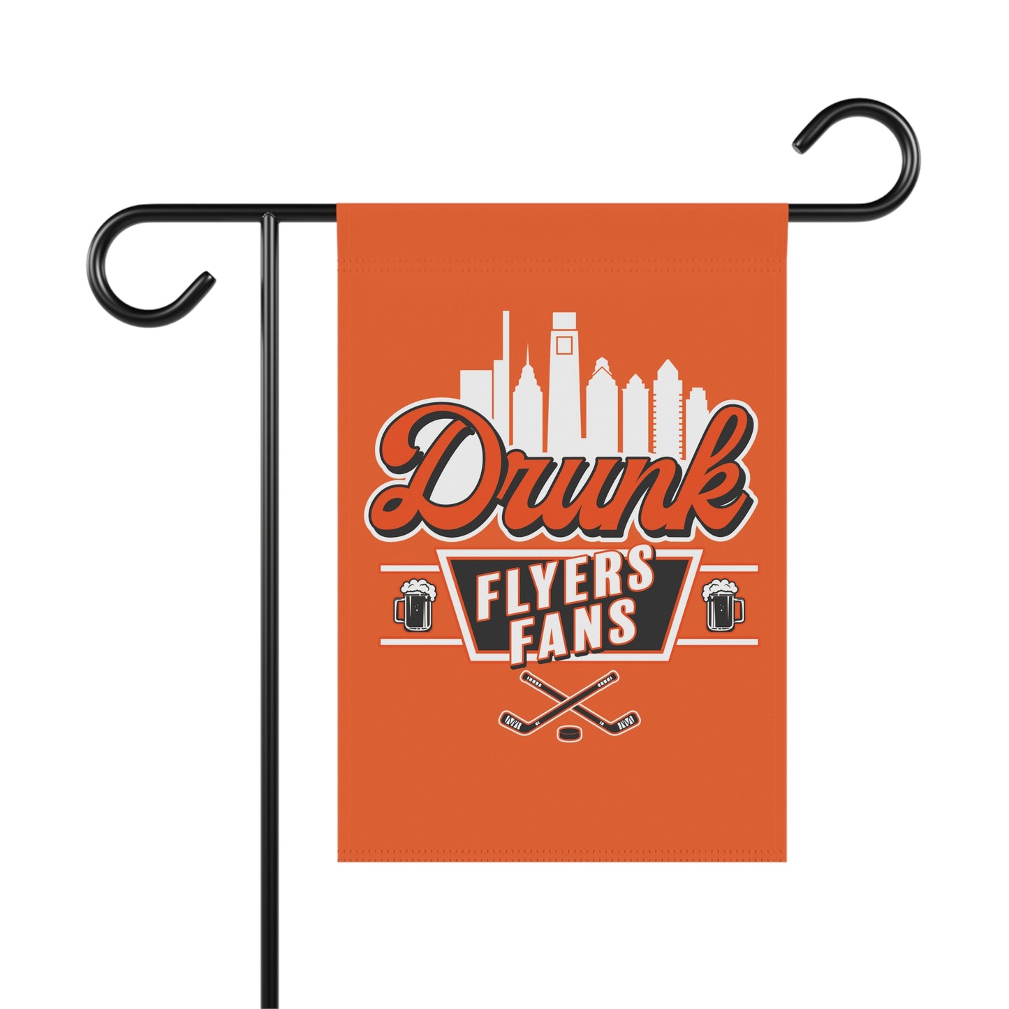 Orange Drunk Flyers Fans Garden Banner