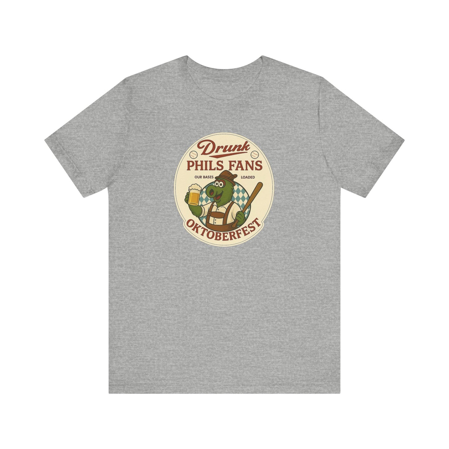 Drunk-natic Oktoberfest Drunk Phil's Fans Tee, Fun Graphic T-Shirt for Beer Lovers and Oktoberfest Goers