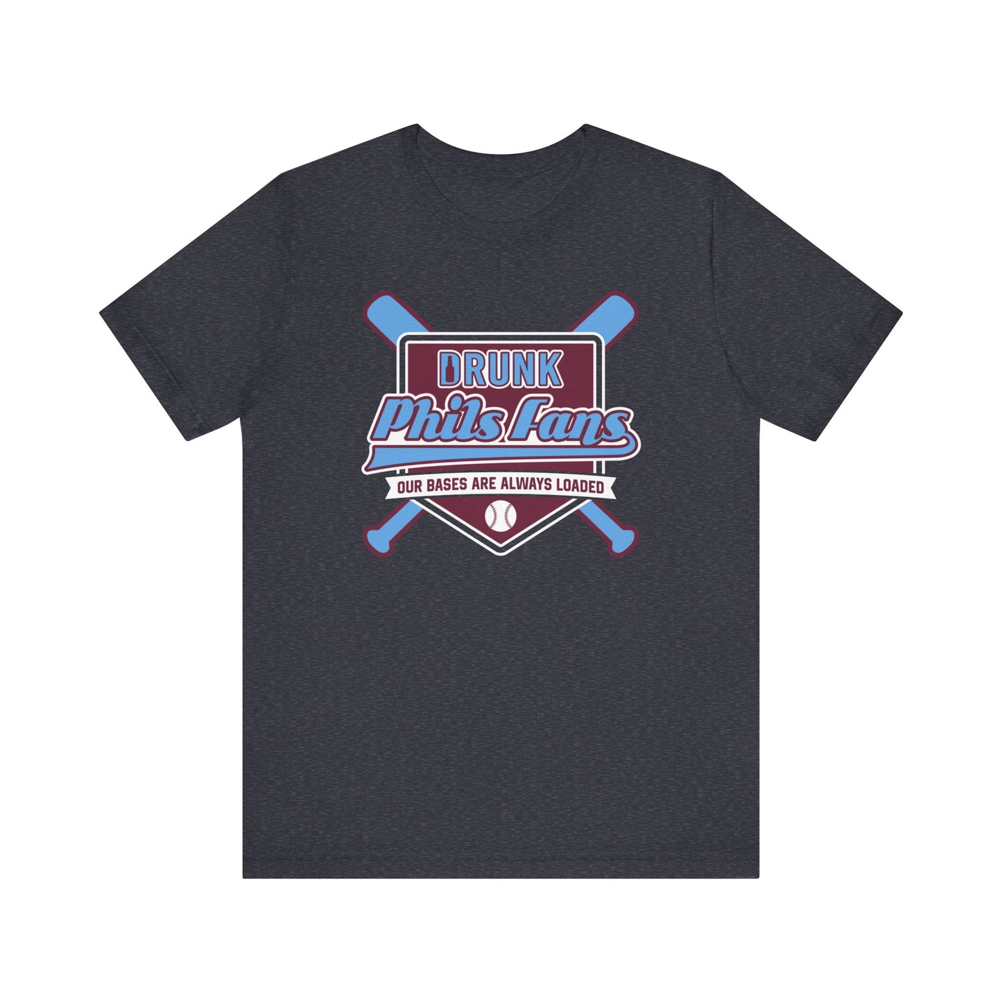 Drunk Phils Fans Dad Crossed Bat Tee