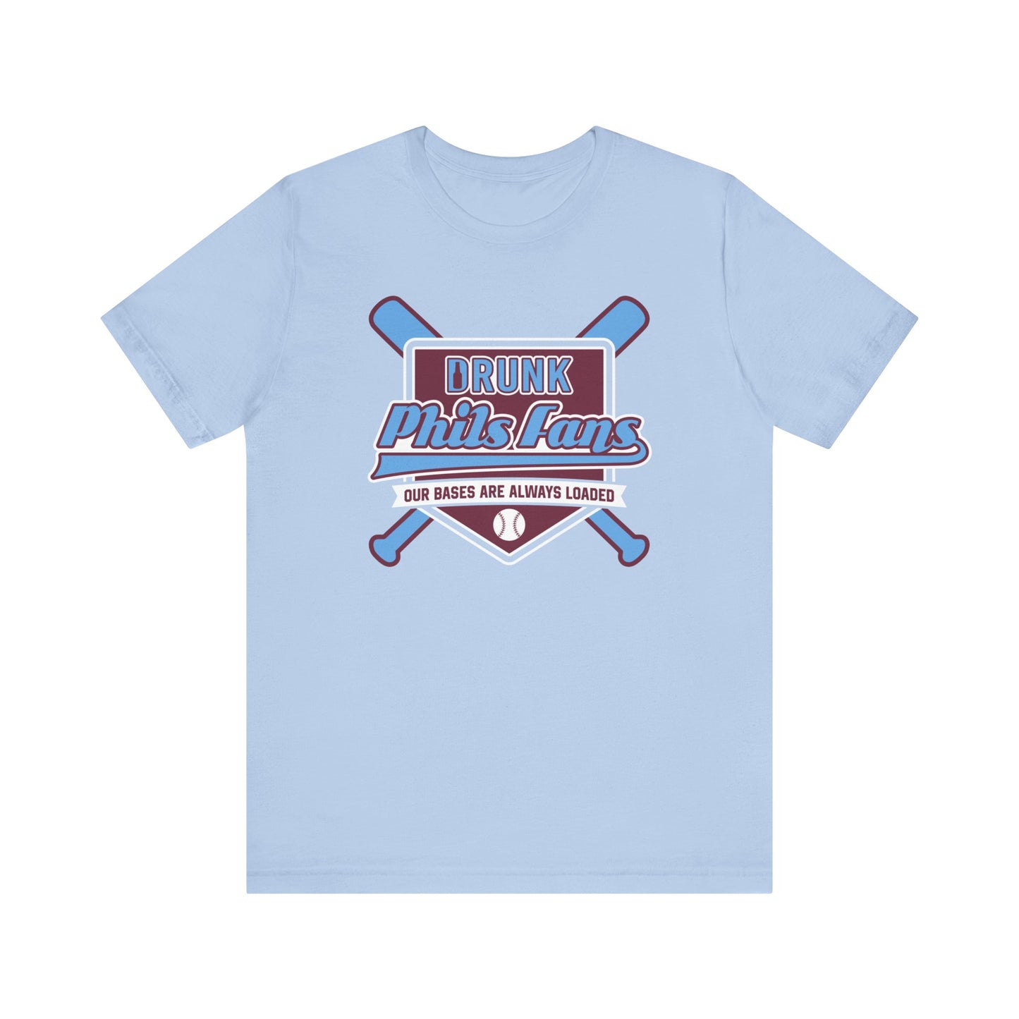 Drunk Phils Fans Dad Crossed Bat Tee