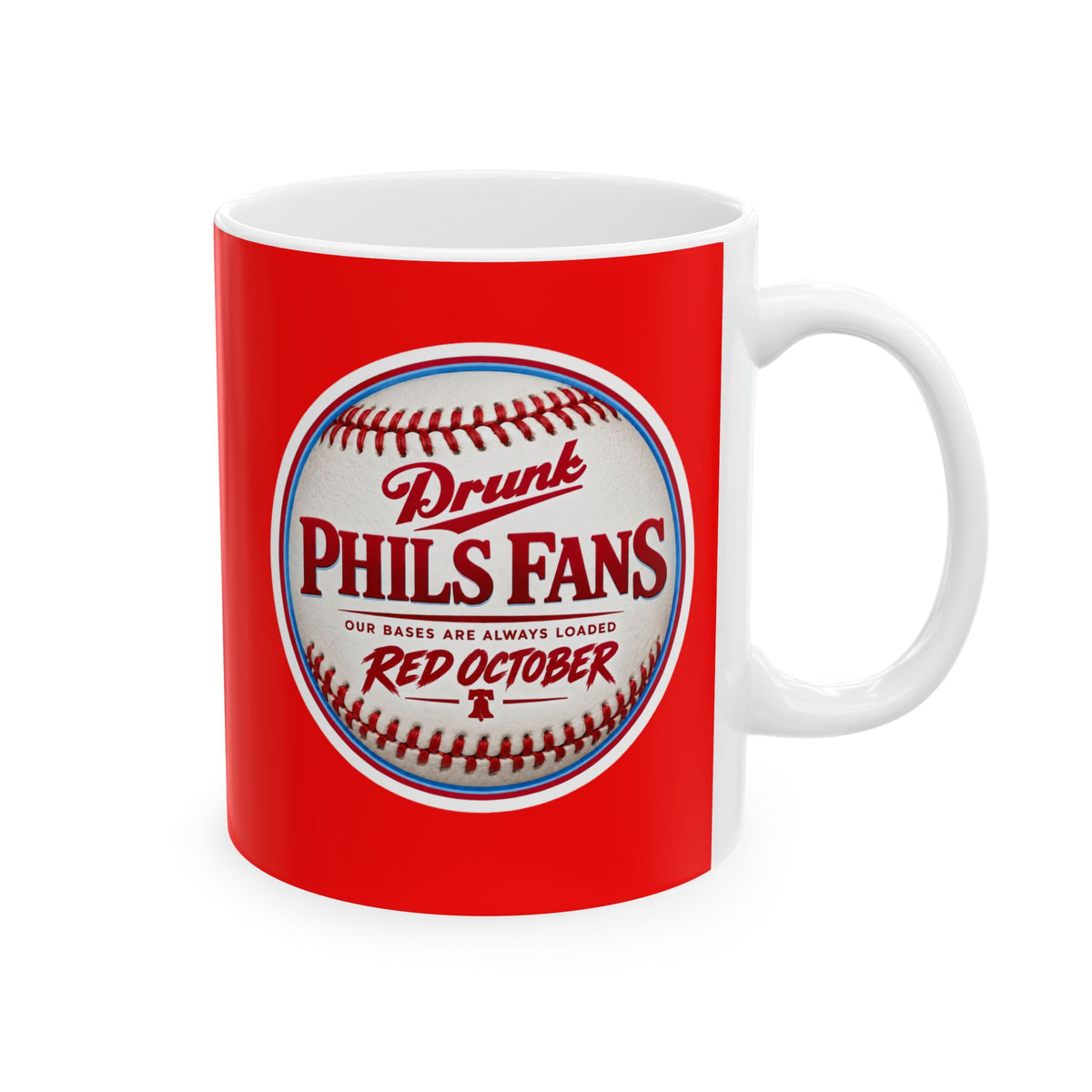Philadelphia Phillies Red October Baseball Logo Ceramic Mug (11oz & 15oz)
