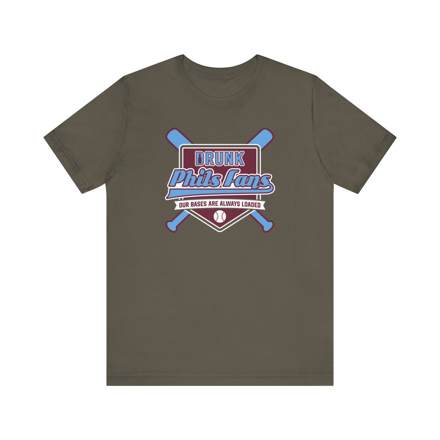 We Curse Because We Care Drunk Phils Fans Crossed Bat Tee