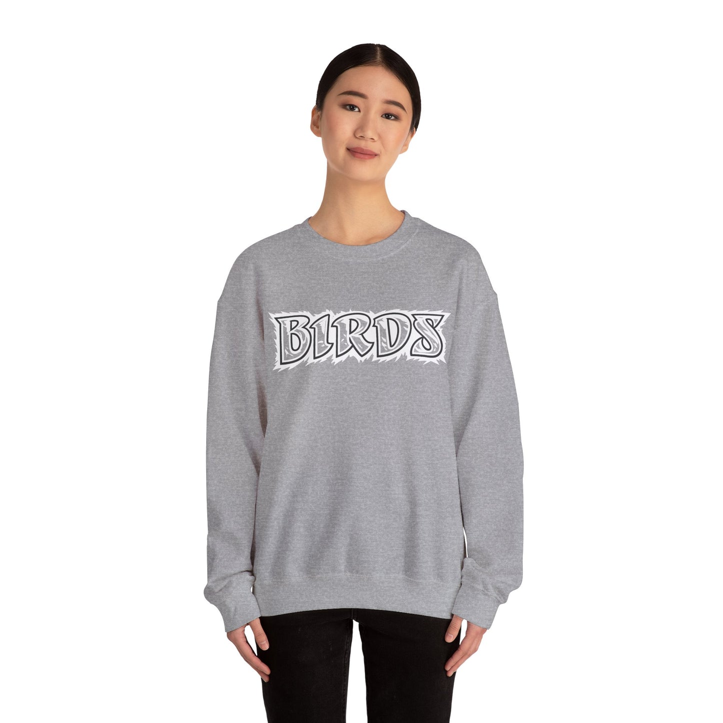 DEF Crewneck Sweatshirt - 'BIRDS' Graphic Streetwear Pullover