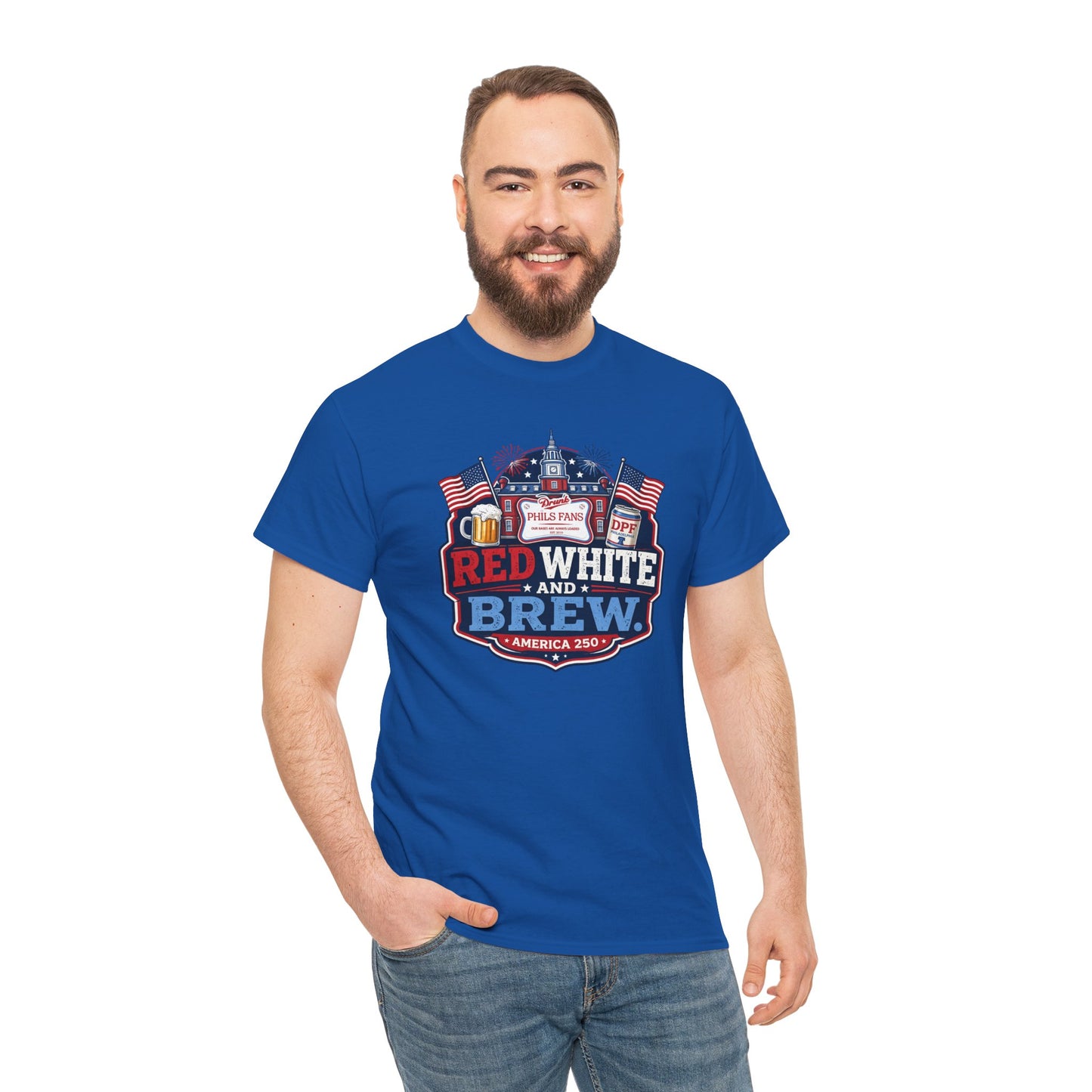 DPF Red White and Brew Tee - Patriotic 4th of July T-Shirt