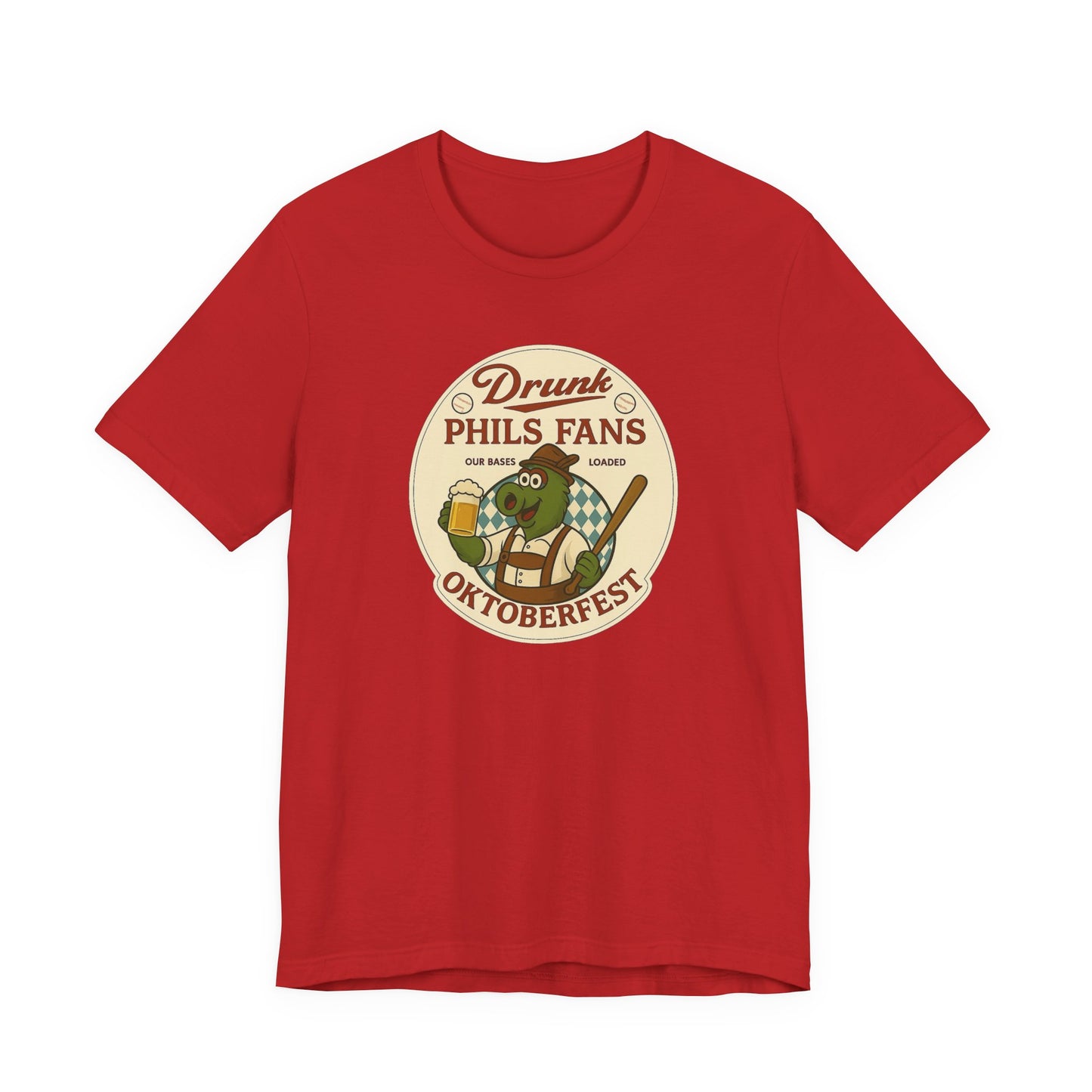 Drunk-natic Oktoberfest Drunk Phil's Fans Tee, Fun Graphic T-Shirt for Beer Lovers and Oktoberfest Goers