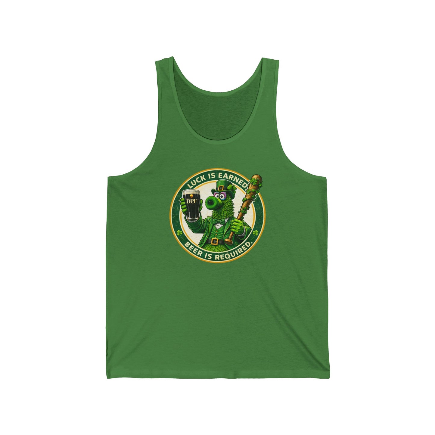DPF St. Patrick's Day Tank — “Luck Is Learned, Beer Is Required” St. Patrick’s Day Music Tee