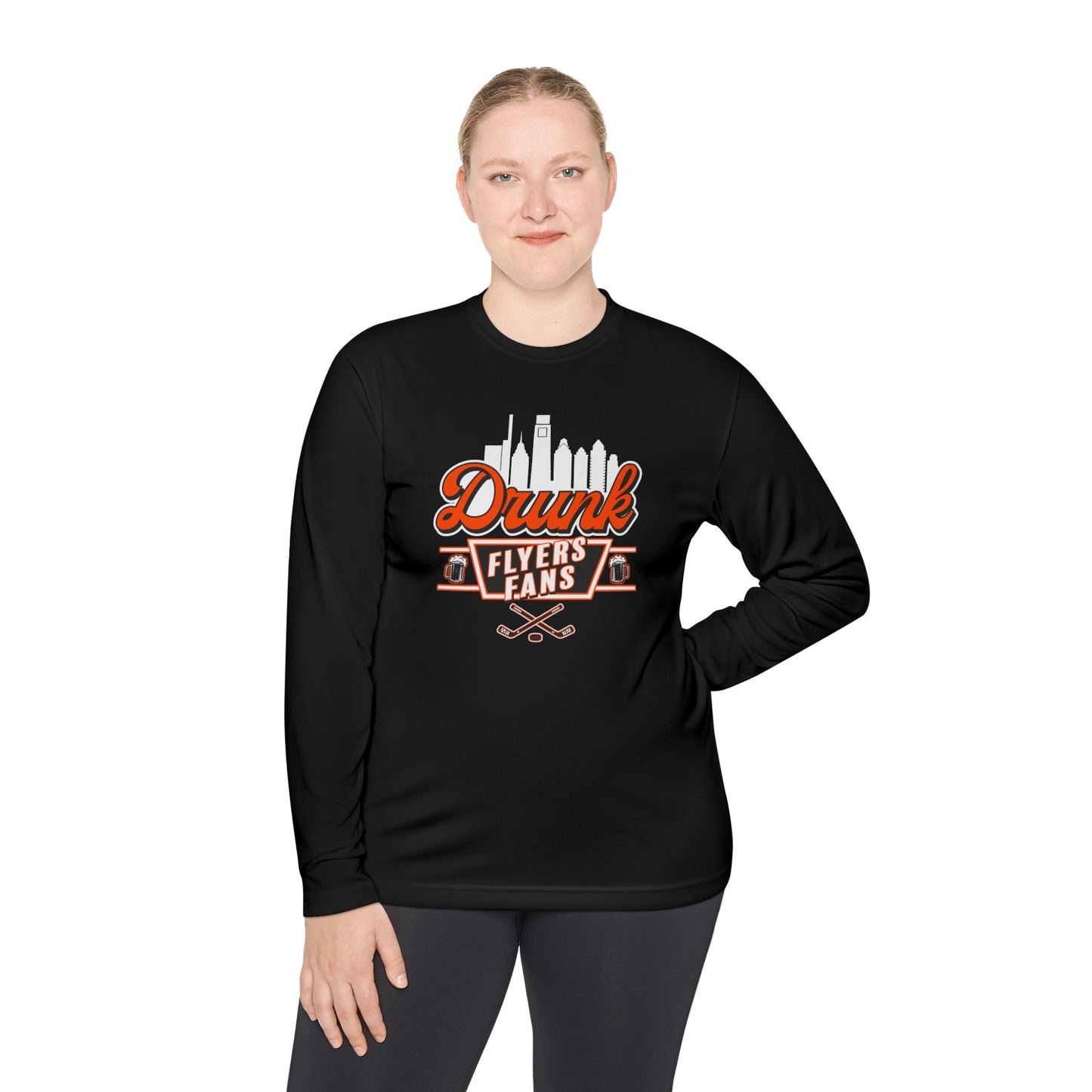 Drunk Flyers Fans Long Sleeve Tech Tee - Unisex Lightweight Sports Apparel