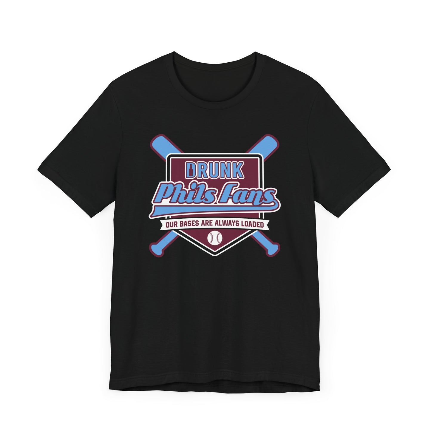 Drunk Phils Fans Dad Crossed Bat Tee