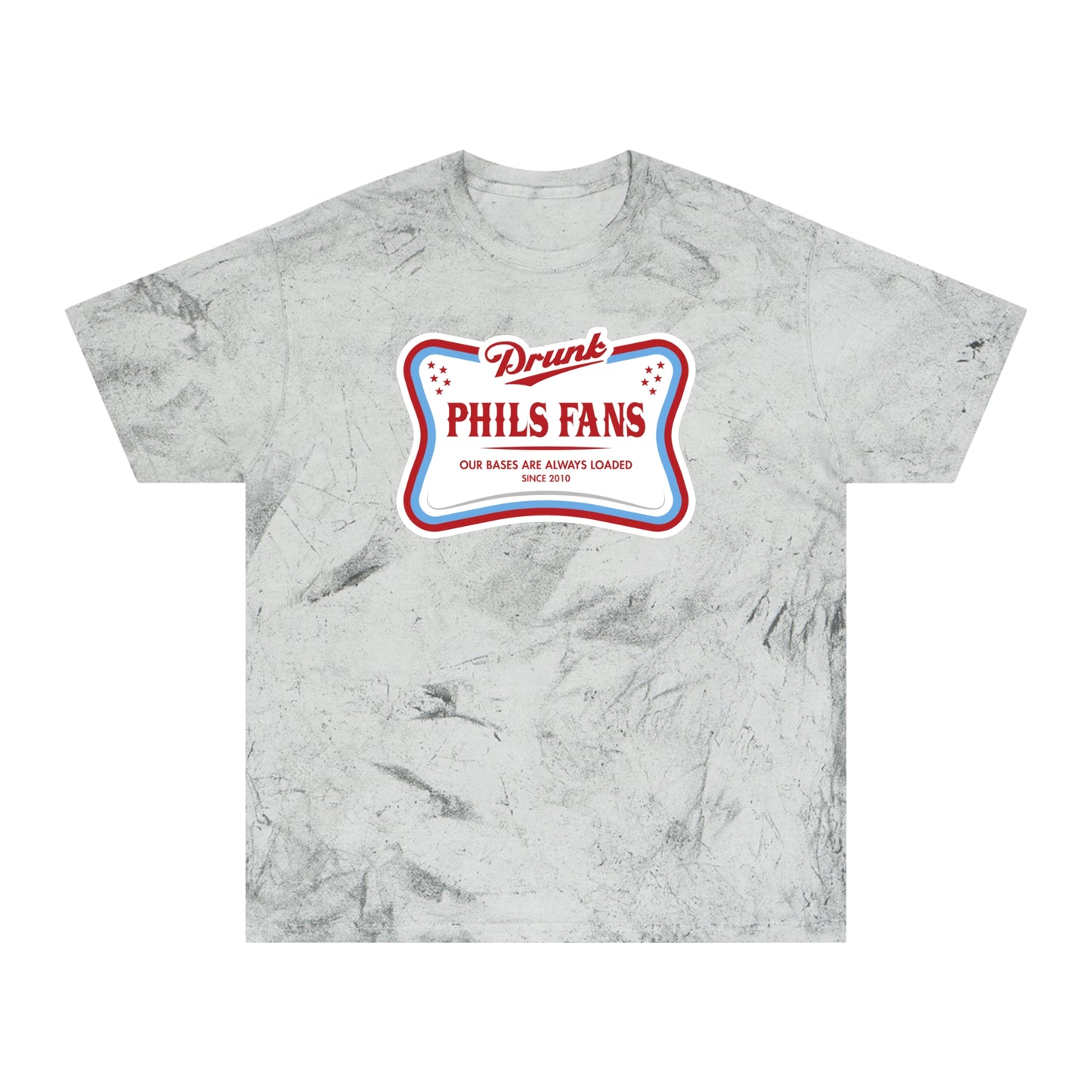 Drunk Phillies Fans Color Blast T-Shirt, Graphic Tee for Sports Lovers, Fun Gift for Baseball Enthusiasts, Casual Wear, Team Spirit Apparel