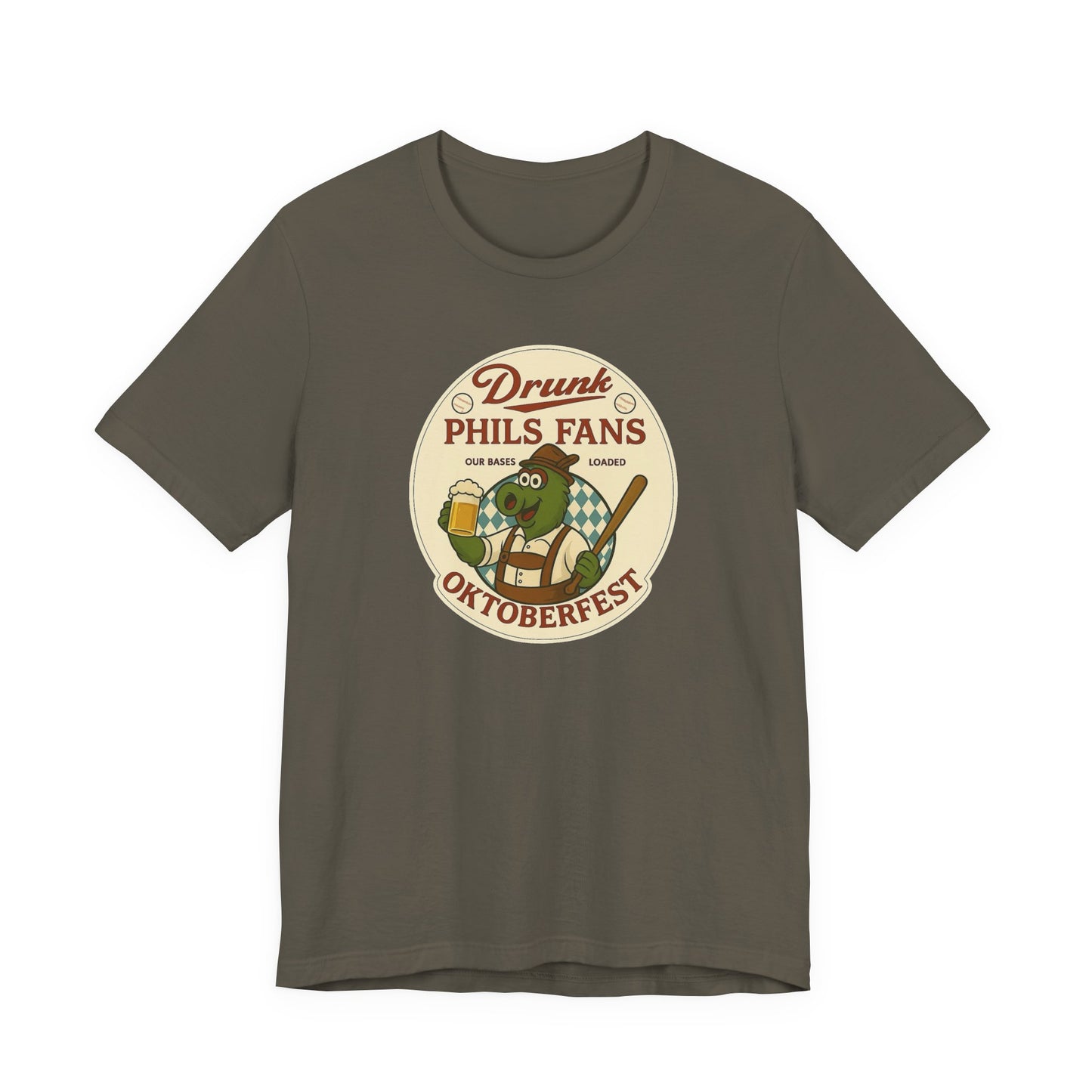 Drunk-natic Oktoberfest Drunk Phil's Fans Tee, Fun Graphic T-Shirt for Beer Lovers and Oktoberfest Goers