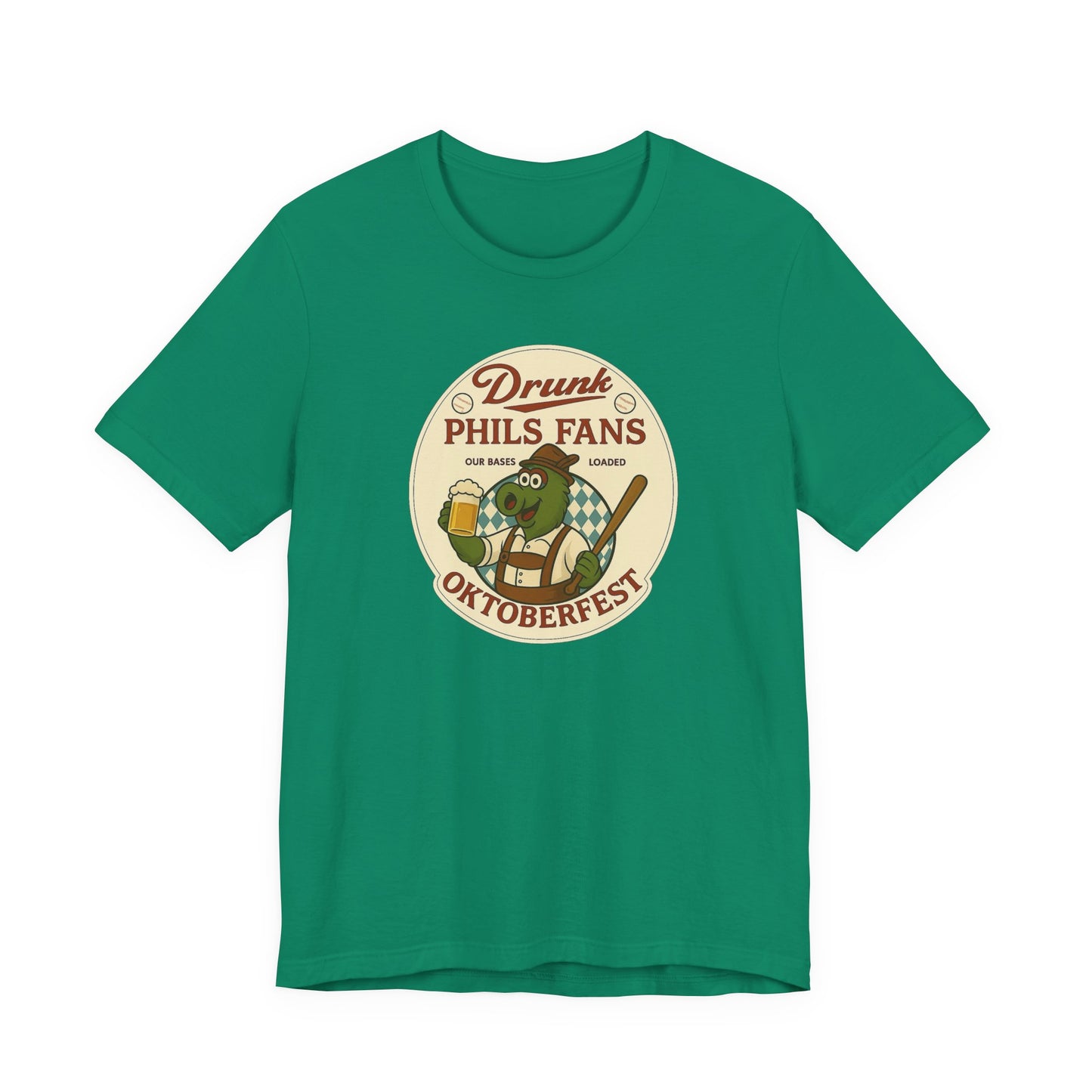 Drunk-natic Oktoberfest Drunk Phil's Fans Tee, Fun Graphic T-Shirt for Beer Lovers and Oktoberfest Goers