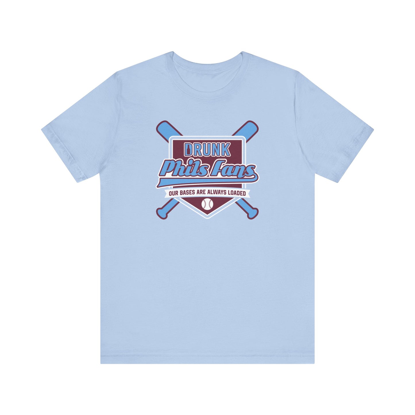 We Curse Because We Care Drunk Phils Fans Crossed Bat Tee