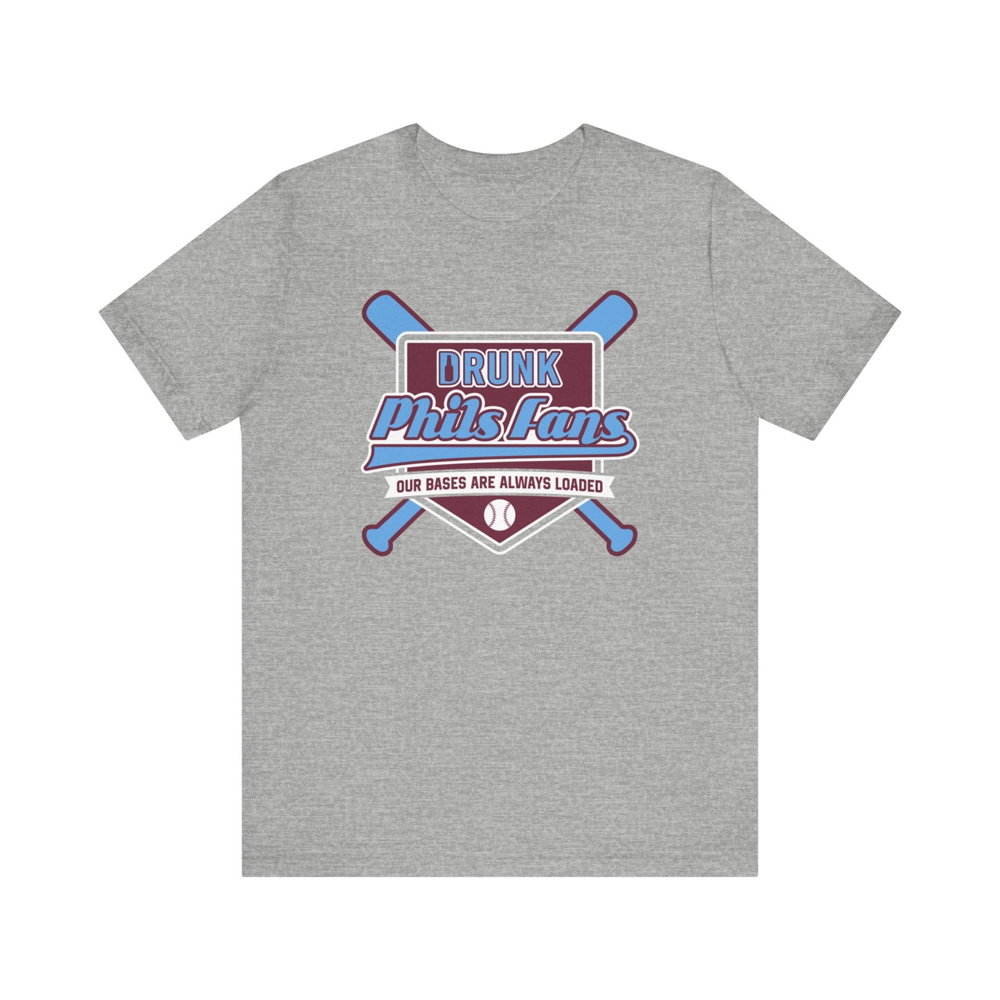Drunk Phils Fans Dad Crossed Bat Tee