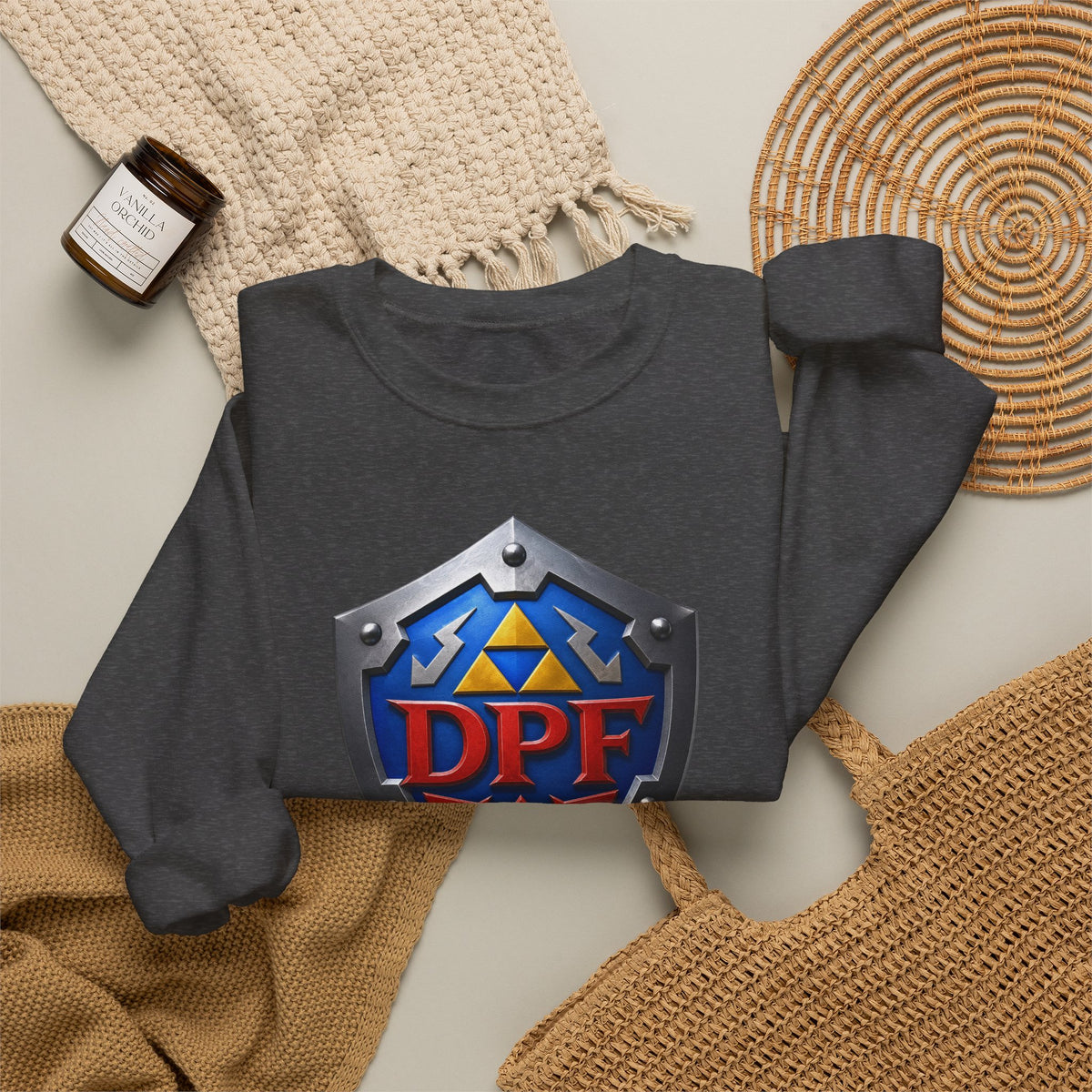 Gaming Shield Crewneck Sweatshirt – DPF Emblem