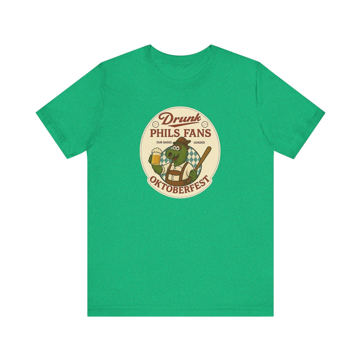 Drunk-natic Oktoberfest Drunk Phil's Fans Tee, Fun Graphic T-Shirt for Beer Lovers and Oktoberfest Goers