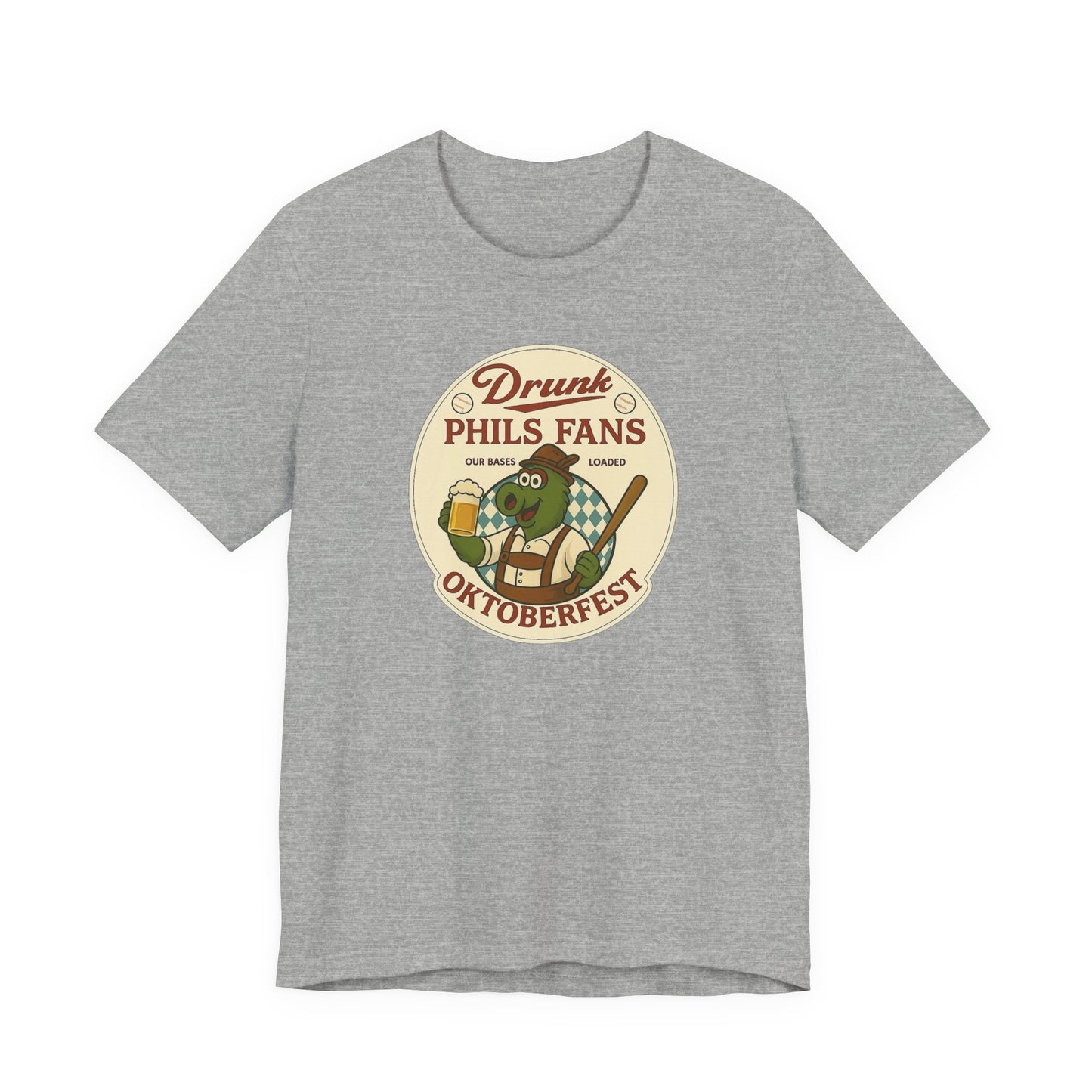 Drunk-natic Oktoberfest Drunk Phil's Fans Tee, Fun Graphic T-Shirt for Beer Lovers and Oktoberfest Goers