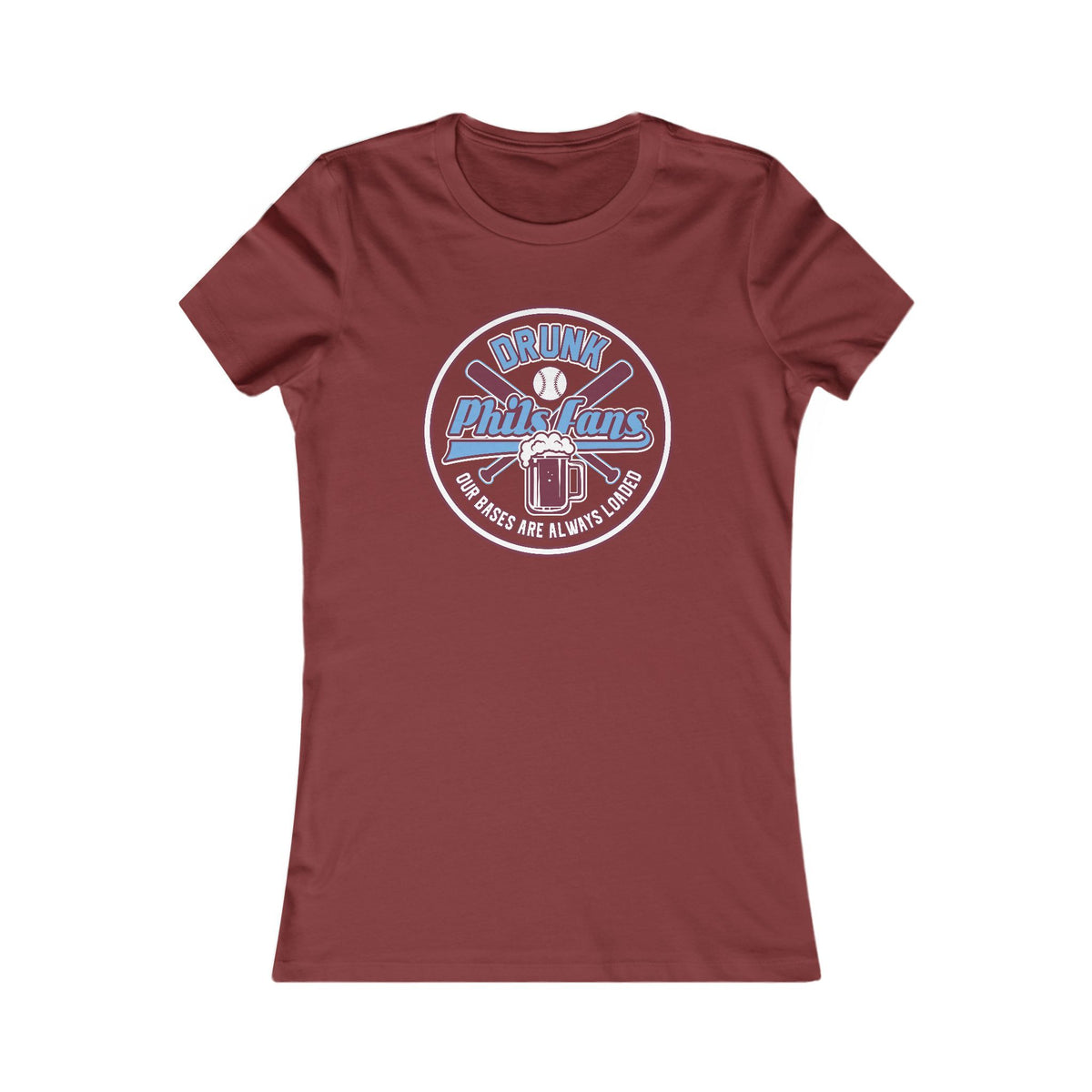 Women's Tee — 'Drink Up, Philtrums' Retro Beer Badge Tee (THESE RUN SMALL)
