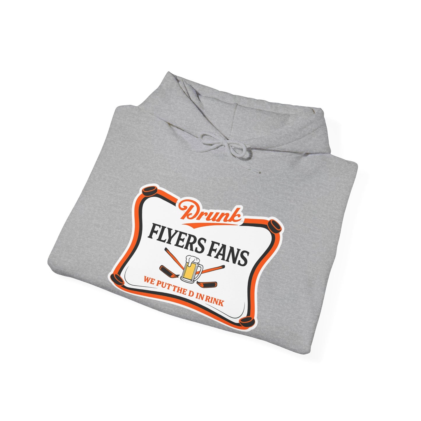 Drunk Flyers Fans  High Life Hoodie — Funny Hockey Fan Pullover with Beer Graphic