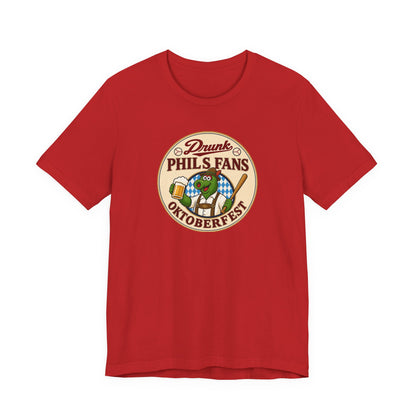 Drunk-natic Oktoberfest Drunk Phil's Fans Tee, Fun Graphic T-Shirt for Beer Lovers and Oktoberfest Goers