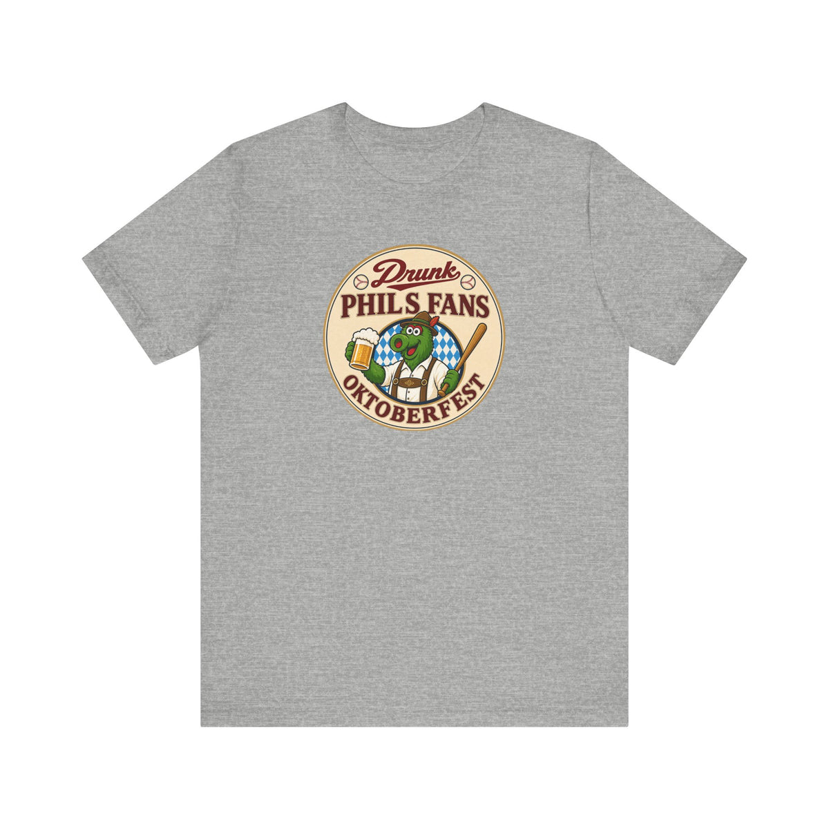 Drunk-natic Oktoberfest Drunk Phil's Fans Tee, Fun Graphic T-Shirt for Beer Lovers and Oktoberfest Goers