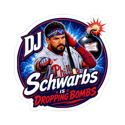 DPF “Schwarbs Is Dropping Bombs” DJ Schwarbs Phillies Baseball Decal