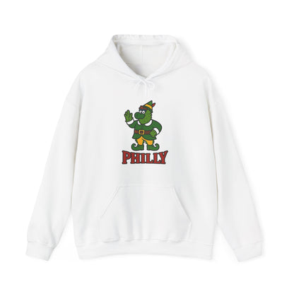 DPF Elf Hoodie — Cute Vintage Philly Mascot Holiday Sweatshirt