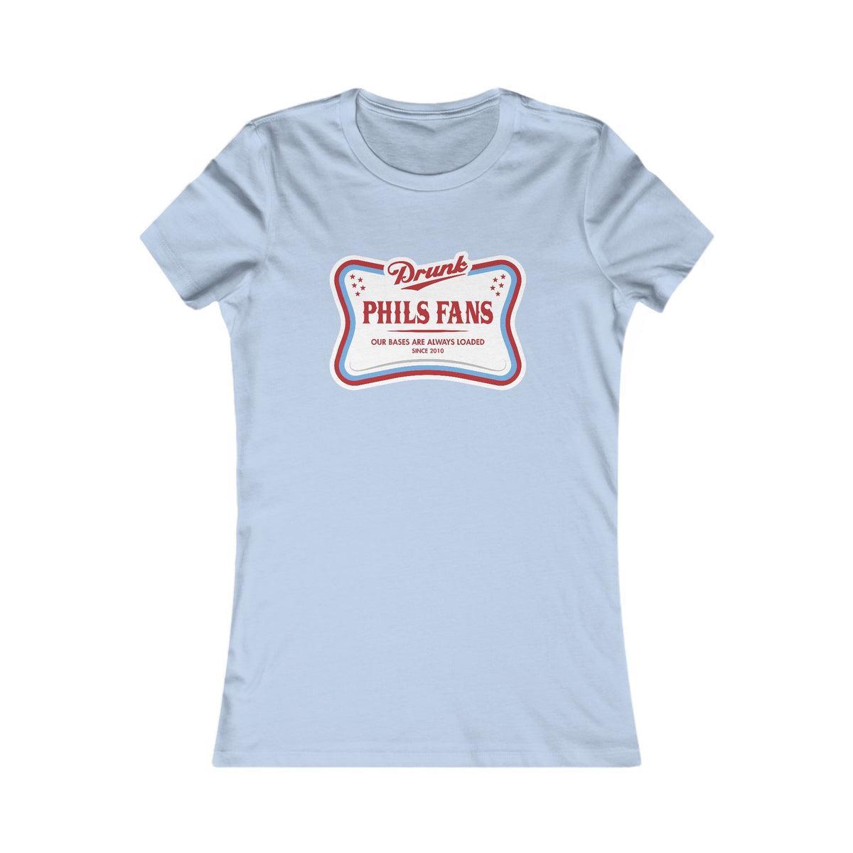 Women's Favorite Tee - 'Drunk Phils Fans' Graphic Baseball Tee (THESE RUN SMALL)
