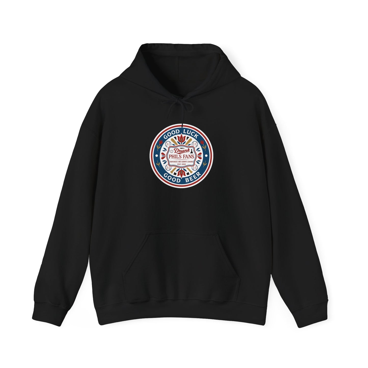 DPF Hex Hoodie — Good Luck & Good Beer Vintage Logo Hooded Sweatshirt
