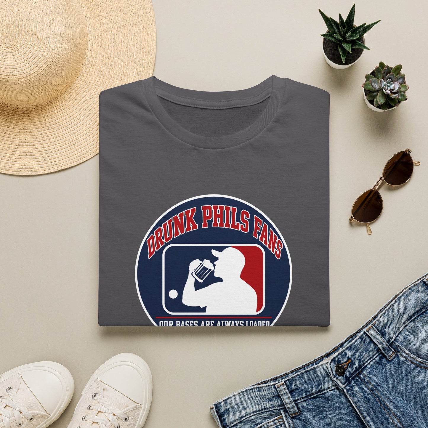 Drunk Phils Fans Baseball Tee — Funny Phillies Drinking Shirt