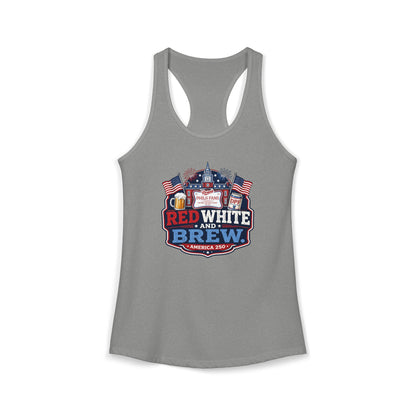 DPF Red, White, and Brew - Women's Ideal Racerback Tank