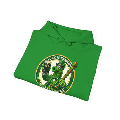 DPF St, Patrick's Day Hoodie — "Luck Is Earned, Beer Is Required"  St. Patrick's Day Graphic