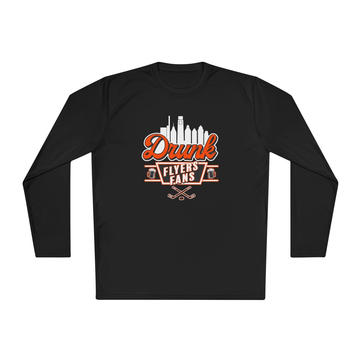 Drunk Flyers Fans Long Sleeve Tech Tee - Unisex Lightweight Sports Apparel