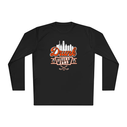 Drunk Flyers Fans Long Sleeve Tech Tee - Unisex Lightweight Sports Apparel