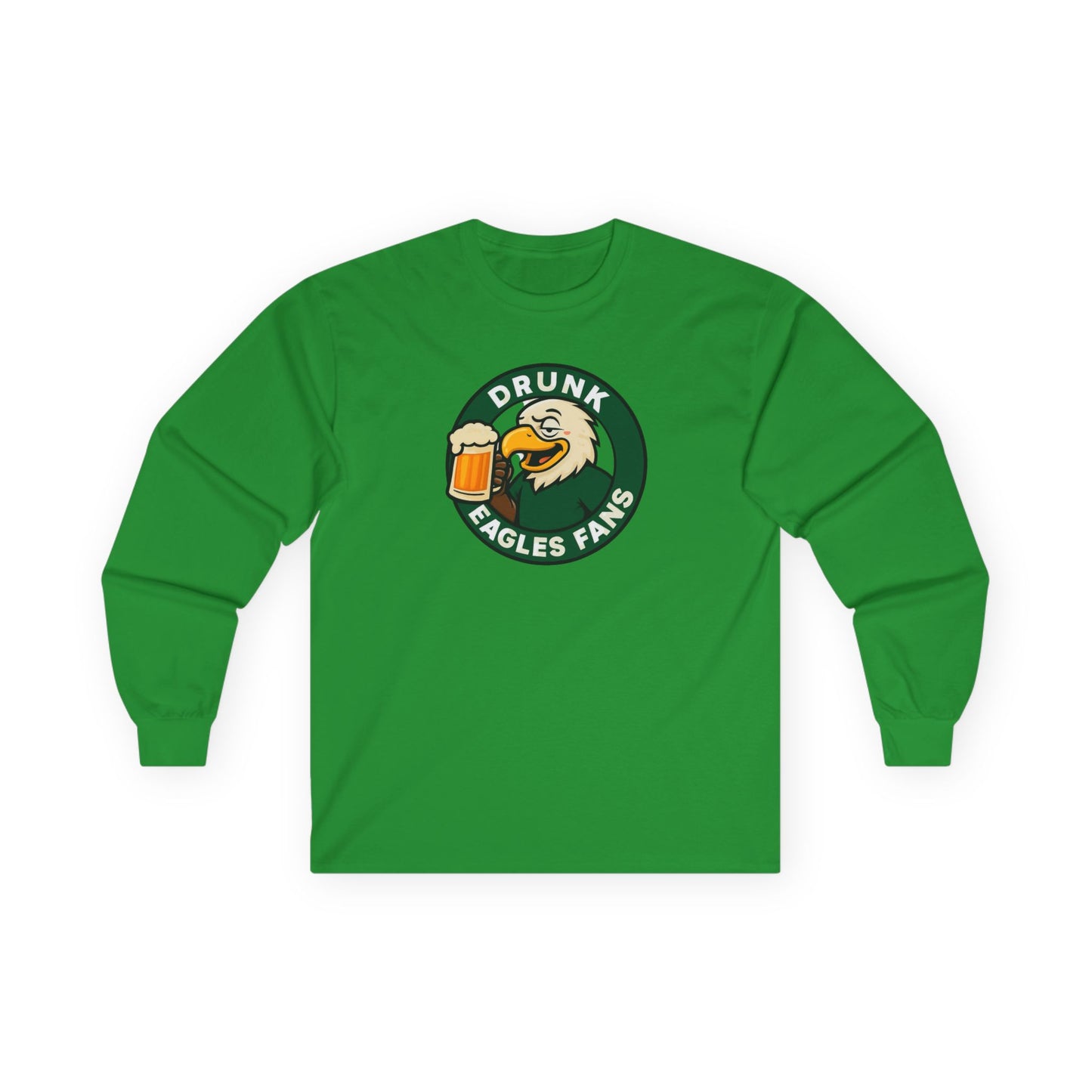 Drunk Eagles Fans Long Sleeve Tee — Funny Football Drinking Shirt