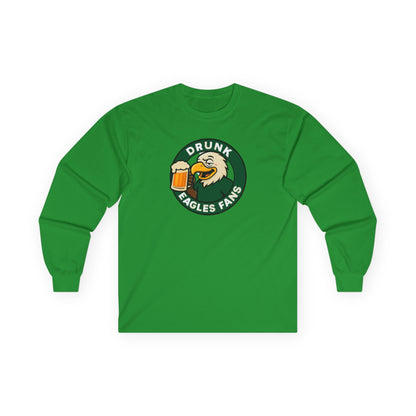 Drunk Eagles Fans Long Sleeve Tee — Funny Football Drinking Shirt