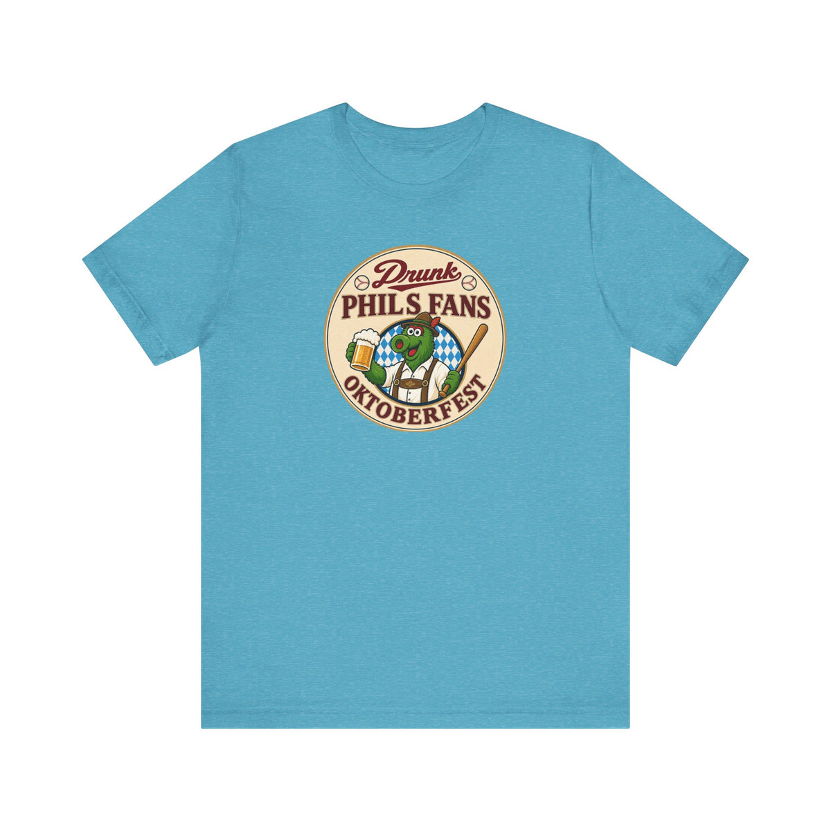 Drunk-natic Oktoberfest Drunk Phil's Fans Tee, Fun Graphic T-Shirt for Beer Lovers and Oktoberfest Goers