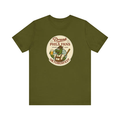 Drunk-natic Oktoberfest Drunk Phil's Fans Tee, Fun Graphic T-Shirt for Beer Lovers and Oktoberfest Goers