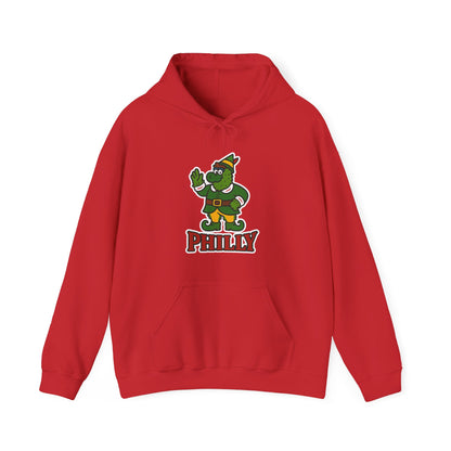DPF Elf Hoodie — Cute Vintage Philly Mascot Holiday Sweatshirt