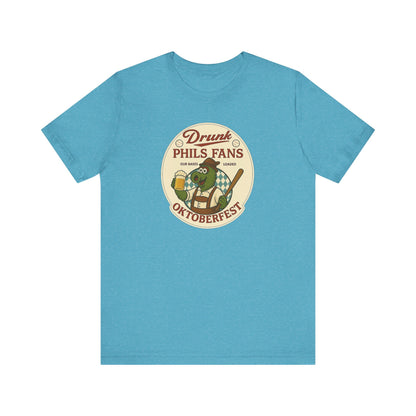 Drunk-natic Oktoberfest Drunk Phil's Fans Tee, Fun Graphic T-Shirt for Beer Lovers and Oktoberfest Goers